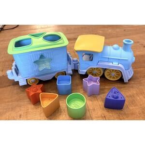 Green Toys Stack & Sort Train playset With Sorting pieces